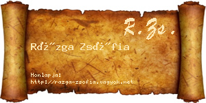 Rázga Zsófia névjegykártya